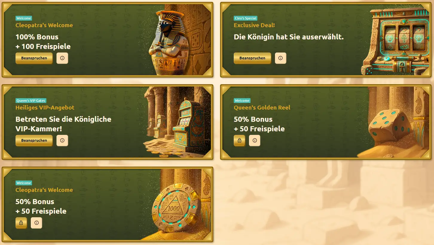BetCleo Casino Boni und Aktionen