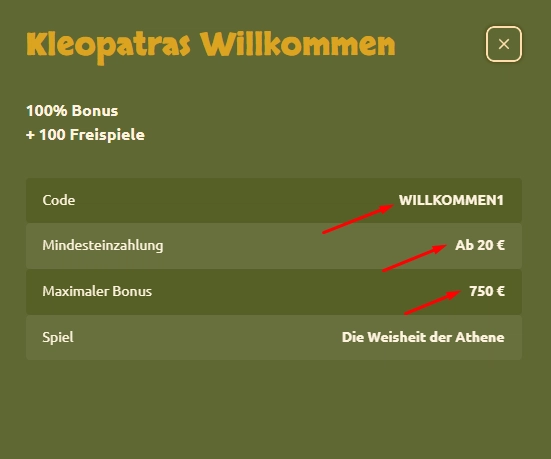 BetCleo Bonusbedingungen