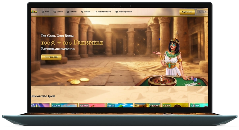 BetCleo Desktop-Oberfläche